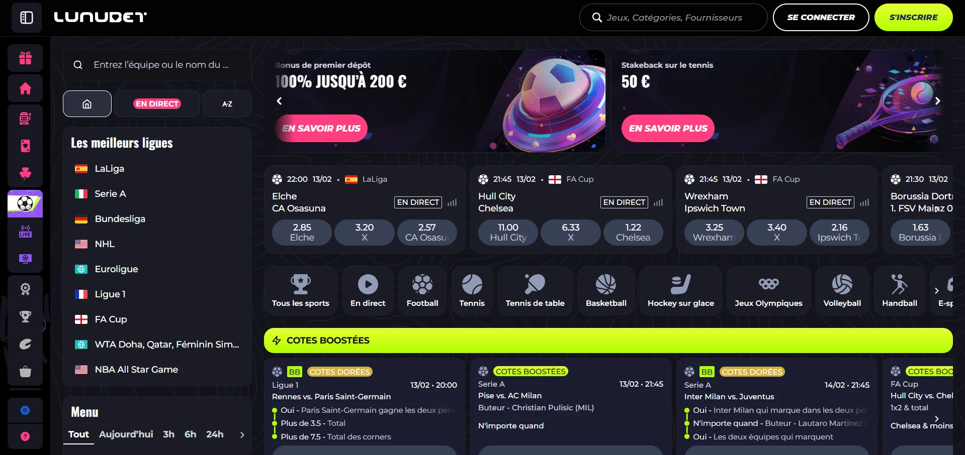 Lunubet casino pari
